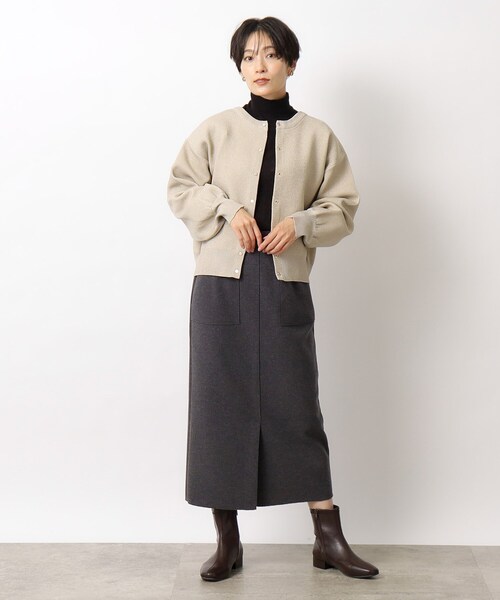 OPAQUE.CLIP(オペークドットクリップ)の「◆前後2WAY きらきらラメニット【洗濯機洗い可】(ニット/セーター・レディース・ホワイト系8/ブラウン系その他7/チャコール・38/42/36/40)」の4枚目の写真