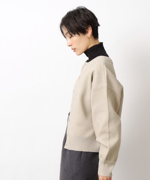 OPAQUE.CLIP(オペークドットクリップ)の「◆前後2WAY きらきらラメニット【洗濯機洗い可】(ニット/セーター・レディース・ホワイト系8/ブラウン系その他7/チャコール・38/42/36/40)」の6枚目の写真