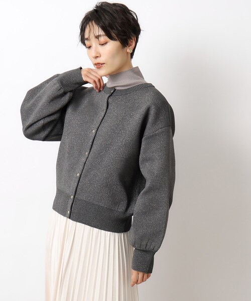 OPAQUE.CLIP(オペークドットクリップ)の「◆前後2WAY きらきらラメニット【洗濯機洗い可】(ニット/セーター・レディース・ホワイト系8/ブラウン系その他7/チャコール・38/42/36/40)」の12枚目の写真