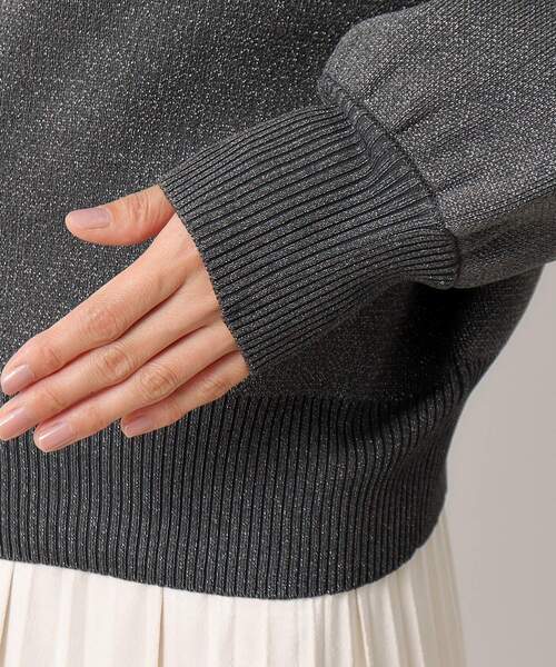 OPAQUE.CLIP(オペークドットクリップ)の「◆前後2WAY きらきらラメニット【洗濯機洗い可】(ニット/セーター・レディース・ホワイト系8/ブラウン系その他7/チャコール・38/42/36/40)」の17枚目の写真