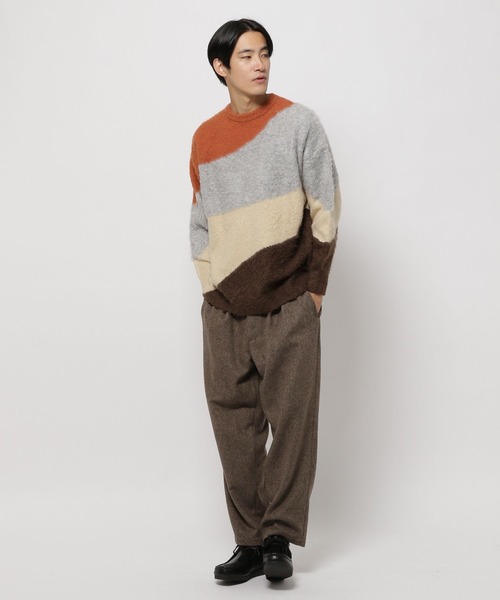 niko and（ニコアンド）の「ウェーブ切り替えニットプルオーバー