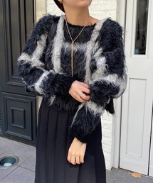 CAPRICIEUX LE'MAGE | シャギーチェックプルオーバー(ニット/セーター)