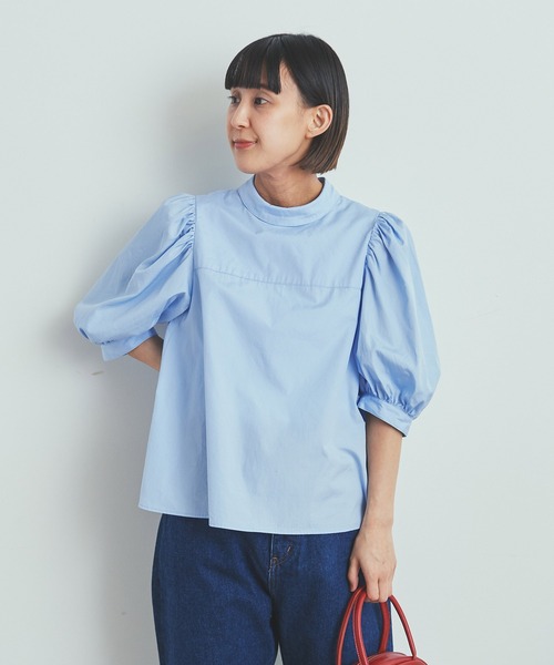 CHILD WOMAN（チャイルドウーマン）の「FINX ボリューム袖ブラウス（シャツ/ブラウス・レディース・サックスブルー/ホワイト/ピンク・FREE）」の2枚目の写真