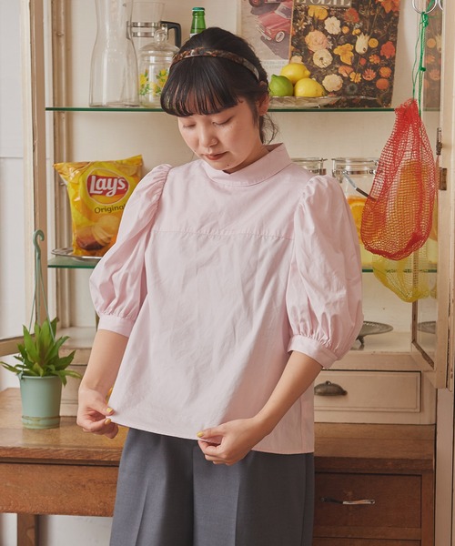 CHILD WOMAN（チャイルドウーマン）の「FINX ボリューム袖ブラウス（シャツ/ブラウス・レディース・サックスブルー/ホワイト/ピンク・FREE）」の3枚目の写真