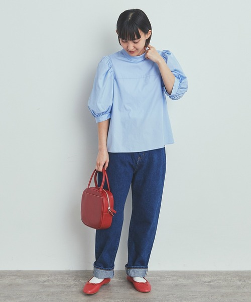 CHILD WOMAN（チャイルドウーマン）の「FINX ボリューム袖ブラウス（シャツ/ブラウス・レディース・サックスブルー/ホワイト/ピンク・FREE）」の20枚目の写真