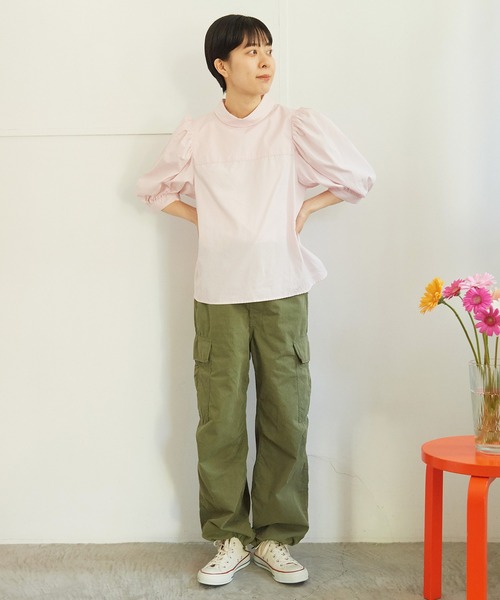 CHILD WOMAN（チャイルドウーマン）の「FINX ボリューム袖ブラウス（シャツ/ブラウス・レディース・サックスブルー/ホワイト/ピンク・FREE）」の18枚目の写真