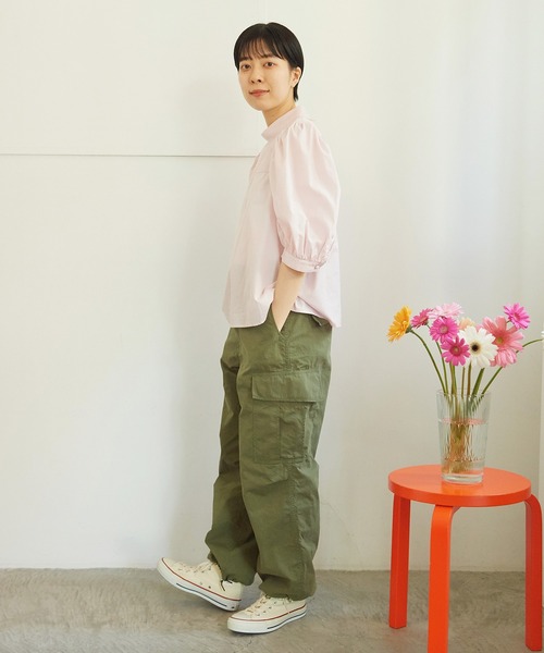 CHILD WOMAN（チャイルドウーマン）の「FINX ボリューム袖ブラウス（シャツ/ブラウス・レディース・サックスブルー/ホワイト/ピンク・FREE）」の7枚目の写真