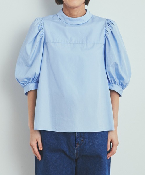 CHILD WOMAN（チャイルドウーマン）の「FINX ボリューム袖ブラウス（シャツ/ブラウス・レディース・サックスブルー/ホワイト/ピンク・FREE）」の8枚目の写真