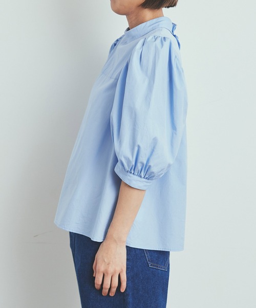 CHILD WOMAN（チャイルドウーマン）の「FINX ボリューム袖ブラウス（シャツ/ブラウス・レディース・サックスブルー/ホワイト/ピンク・FREE）」の9枚目の写真
