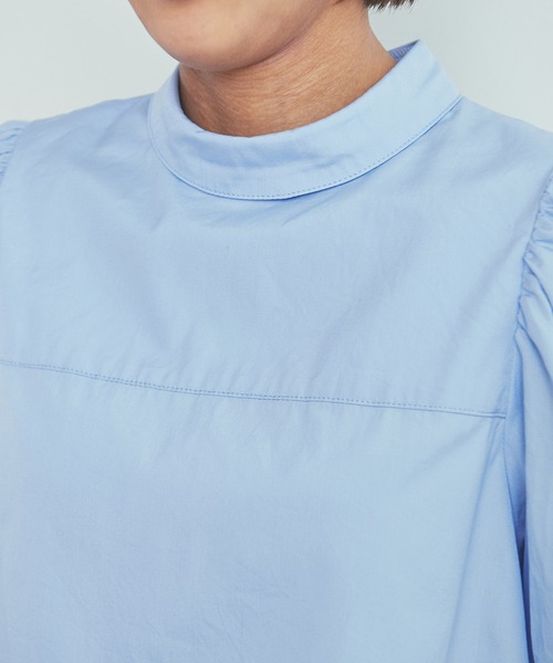 CHILD WOMAN（チャイルドウーマン）の「FINX ボリューム袖ブラウス（シャツ/ブラウス・レディース・サックスブルー/ホワイト/ピンク・FREE）」の11枚目の写真