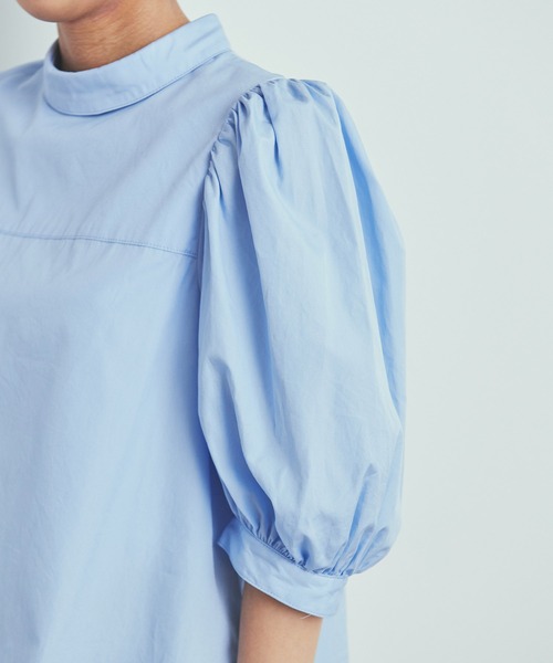 CHILD WOMAN（チャイルドウーマン）の「FINX ボリューム袖ブラウス（シャツ/ブラウス・レディース・サックスブルー/ホワイト/ピンク・FREE）」の4枚目の写真