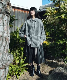 Aphlotus | ヨークポケットデザイン レギュラーカラー オーバーシャツ(シャツ/ブラウス)