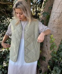 QUILTED VEST/ロキシーキルティングデザインベスト