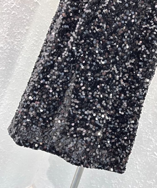 LAC-VERT（ラック・ヴェール）の「スパンコール ロングスカート（スカート・レディース・シルバー/ブラック・M/L）」の6枚目の写真