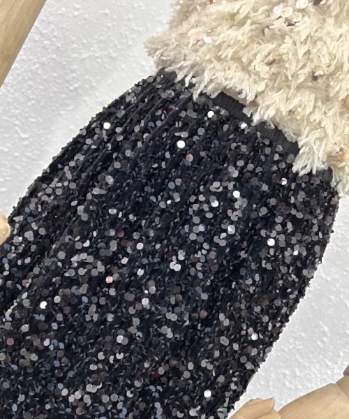 LAC-VERT（ラック・ヴェール）の「スパンコール ロングスカート（スカート・レディース・シルバー/ブラック・M/L）」の7枚目の写真