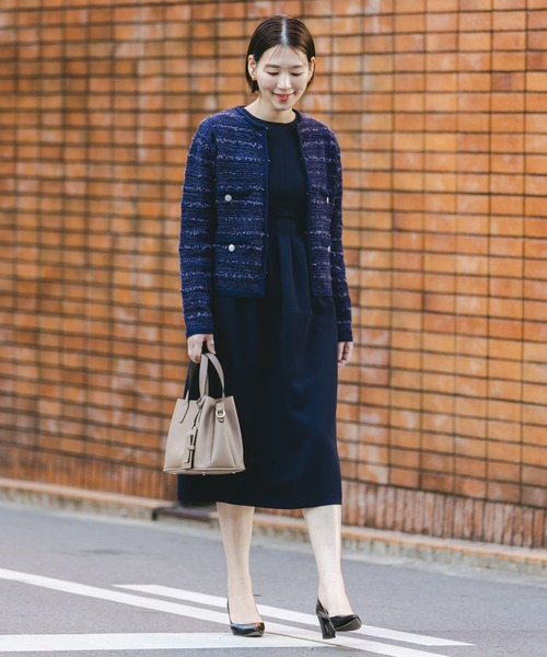 F by ROSSO(エフバイロッソ)の「F by ROSSO ツイードニットカーディガン(カーディガン/ボレロ・レディース・ネイビー/オフホワイト・FREE)」の5枚目の写真