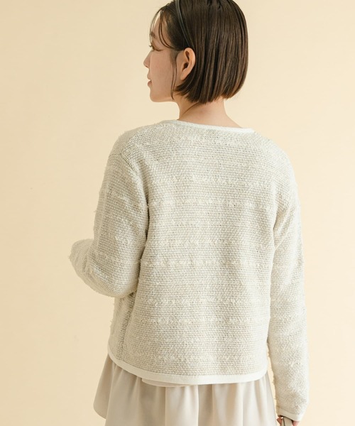 F by ROSSO(エフバイロッソ)の「F by ROSSO ツイードニットカーディガン(カーディガン/ボレロ・レディース・ネイビー/オフホワイト・FREE)」の17枚目の写真