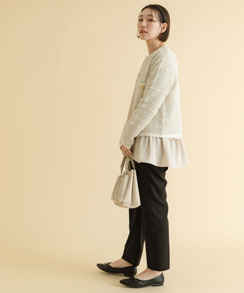 F by ROSSO(エフバイロッソ)の「F by ROSSO ツイードニットカーディガン(カーディガン/ボレロ・レディース・ネイビー/オフホワイト・FREE)」の21枚目の写真