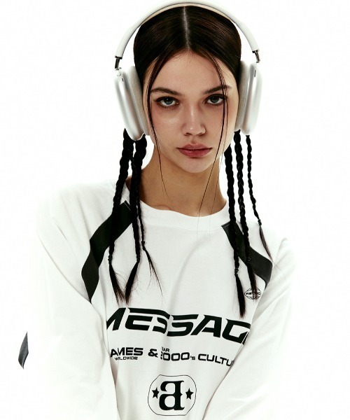 AMESWORLDWIDE（アメスワールドワイド）の「A'GEM/9 × .kom『AMES WORLDWIDE/アメスワールドワイド』MESSAGE LOGO RAGLAN LS TEE/メッセージロゴラグランロングスリーブ（Tシャツ/カットソー・メンズ・ブラック/ホワイト/ネイビー/チャコールグレー・M/L）」の17枚目の写真