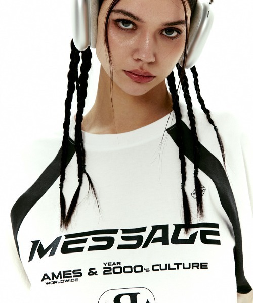 ★AMES-WORLDWIDE★FINAL MATCH LS TEE GREY★正規品/直送料込 A'GEM/9 × .kom『AMES WORLDWIDE/アメスワールドワイド』MESSAGE