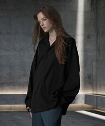 2way長袖とろみオープン/レギュラーカラーシャツ/2way long sleeve open/regular collar shirt
