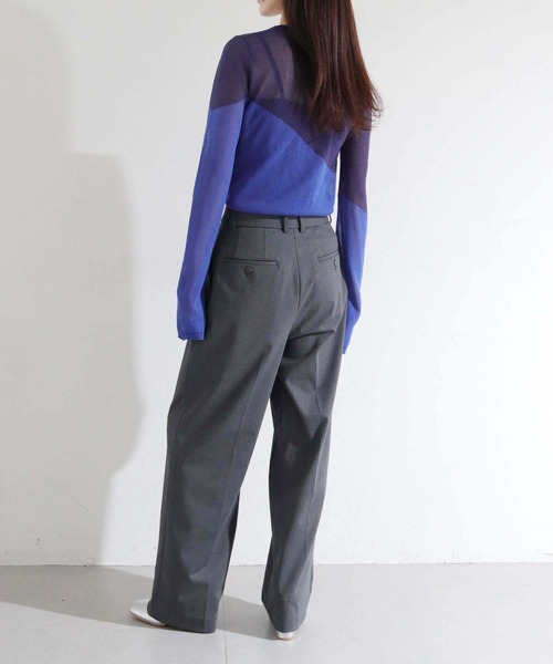 cheriella（シェリエラ）の「【cheriella】WEB限定シアーインターシャニット新色追加（ニット/セーター・レディース・オレンジ/パープル/ネイビー/カーキ/グレイッシュベージュ/ブラック・M）」の22枚目の写真