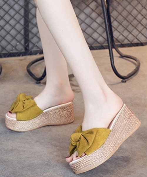 Miniministore(ミニミニストア)の「厚底サンダル レディース ウエッジソール(サンダル・レディース・ブラック/ピンク/ライトベージュ/イエロー・23.0cm/23.5cm/22.5cm/24.0cm/24.5cm)」の10枚目の写真
