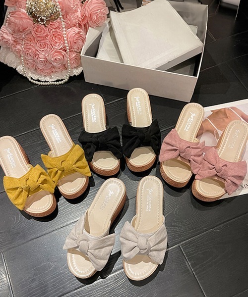 Miniministore(ミニミニストア)の「厚底サンダル レディース ウエッジソール(サンダル・レディース・ブラック/ピンク/ライトベージュ/イエロー・23.0cm/23.5cm/22.5cm/24.0cm/24.5cm)」の17枚目の写真