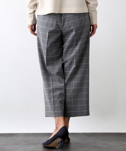 MYSELF ABAHOUSE（マイセルフアバハウス）の「イージーワイドPt（スラックス・レディース・ホワイト/ネイビー・S/M）」の4枚目の写真