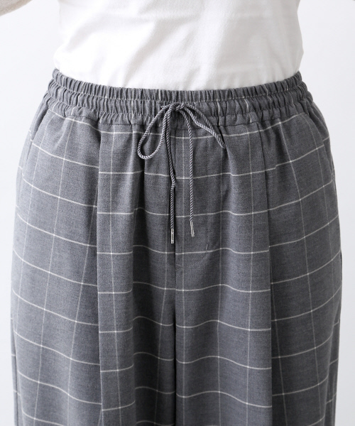 MYSELF ABAHOUSE（マイセルフアバハウス）の「イージーワイドPt（スラックス・レディース・ホワイト/ネイビー・S/M）」の6枚目の写真