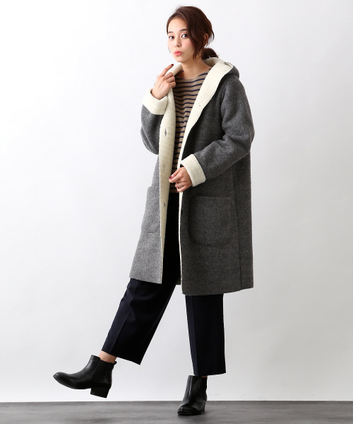 MYSELF ABAHOUSE（マイセルフアバハウス）の「イージーワイドPt（スラックス・レディース・ホワイト/ネイビー・S/M）」の9枚目の写真