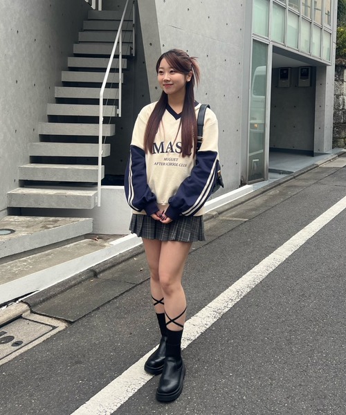 muguet（ミュゲ）の「MASC uniform sweat（スウェット・レディース・ネイビー/アイボリー・FREE）」の12枚目の写真