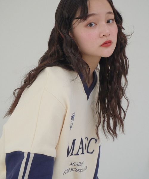 muguet（ミュゲ）の「MASC uniform sweat（スウェット・レディース・ネイビー/アイボリー・FREE）」の11枚目の写真