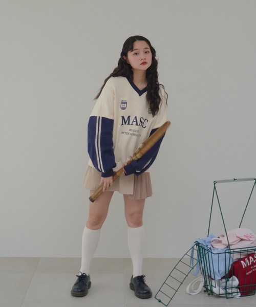 muguet（ミュゲ）の「MASC uniform sweat（スウェット・レディース・ネイビー/アイボリー・FREE）」の6枚目の写真