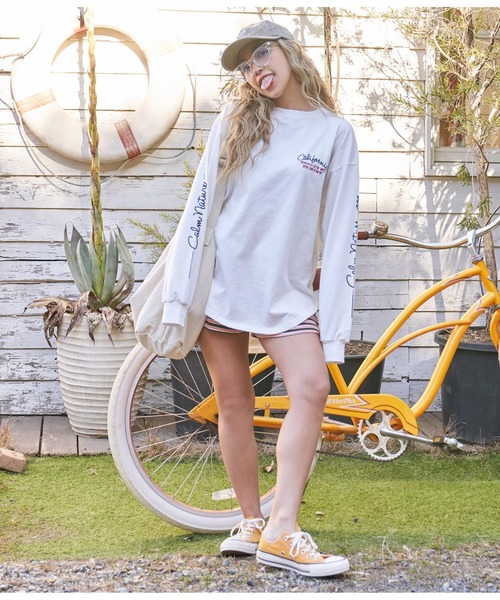 anap mimpi（アナップミンピ）の「ビッグ キャンバス トートバッグ（トートバッグ・レディース・アイボリー/ブラック・FREE）」の5枚目の写真