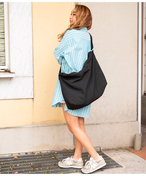 anap mimpi（アナップミンピ）の「ビッグ キャンバス トートバッグ（トートバッグ・レディース・アイボリー/ブラック・FREE）」の20枚目の写真