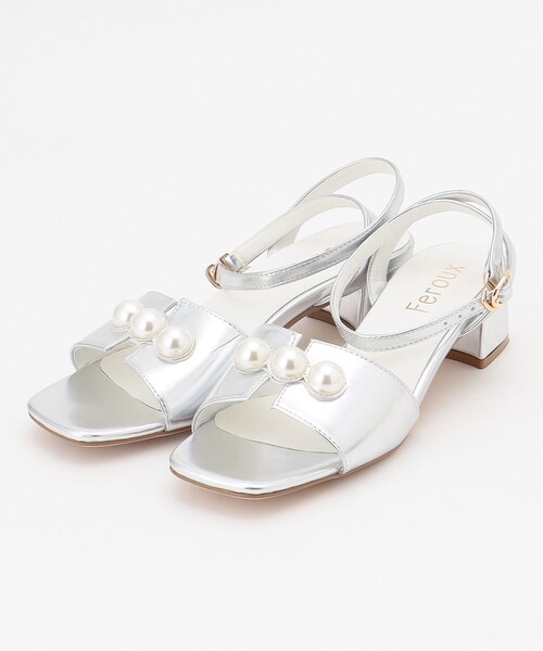 Feroux（フェルゥ）の「パールポイント サンダル（サンダル・レディース・シルバー系/ブラック系・LARGE/MEDIUM）」の12枚目の写真