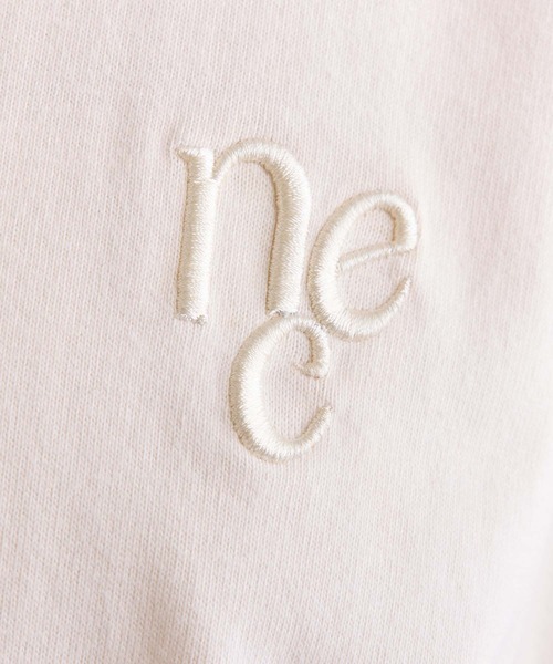 one after another NICE CLAUP(ワンアフターアナザーナイスクラップ)の「ワンポイント刺繍ビッグロンT(Tシャツ/カットソー・レディース・チャコールグレー/ライトブルー/アイボリー/オフホワイト・FREE)」の6枚目の写真