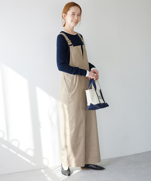 SLOBE IENA（スローブイエナ）の「リネン混サロペット（サロペット/オーバーオール・レディース・チャコールグレー/ベージュ・FREE）」の17枚目の写真