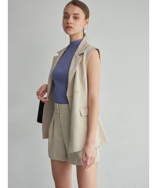 MERCURYDUO（マーキュリーデュオ）の「アームパールノースリニット（ニット/セーター・レディース・ブラック/オフホワイト/ブルー/ベビーピンク・FREE）」の11枚目の写真