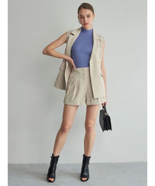 MERCURYDUO（マーキュリーデュオ）の「アームパールノースリニット（ニット/セーター・レディース・ブラック/オフホワイト/ブルー/ベビーピンク・FREE）」の12枚目の写真