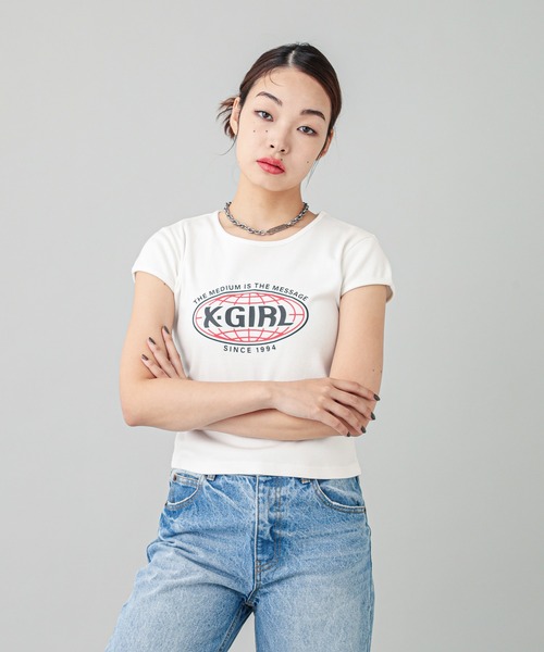 BABYL REQUIEM TEE【XLサイズ】 X-girl エックスガール OLD ENGLISH L/S BABY TEE｜BORN FREE