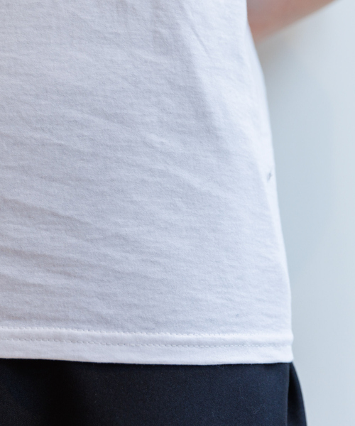 Rouge vif Anna(ルージュヴィフアンナ)の「ロゴコンパクトTシャツ(Tシャツ/カットソー・レディース・ピンク/チャコールグレー・フリー)」の8枚目の写真