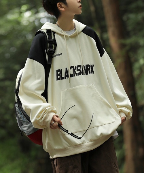 WESTBOY(ウエストボーイ)の「ルーズシルエット プルオーバー パーカー WO24S1TP02【WB ORIGINALS】(パーカー・メンズ・レッド/ホワイト/ブラック・L/M/XL)」の6枚目の写真
