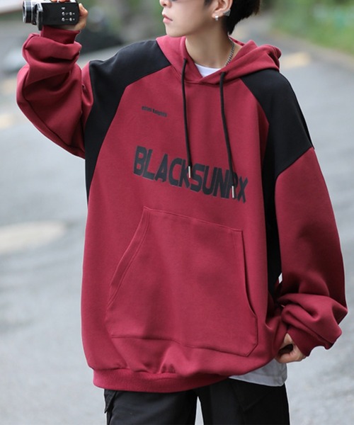 WESTBOY(ウエストボーイ)の「ルーズシルエット プルオーバー パーカー WO24S1TP02【WB ORIGINALS】(パーカー・メンズ・レッド/ホワイト/ブラック・L/M/XL)」の9枚目の写真