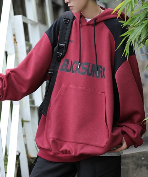 WESTBOY(ウエストボーイ)の「ルーズシルエット プルオーバー パーカー WO24S1TP02【WB ORIGINALS】(パーカー・メンズ・レッド/ホワイト/ブラック・L/M/XL)」の11枚目の写真