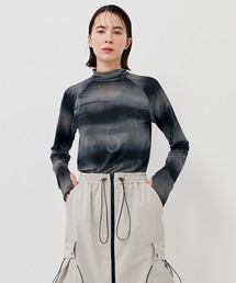 CITY TOKYO（シティトウキョウ）の「＜手洗い可能＞＜伸縮性＞グラデーションボーダーシアートップス（Tシャツ/カットソー・レディース）」