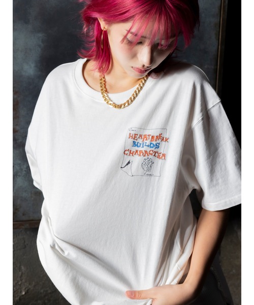 DURAS(デュラス)の「One-point T-shirt(Tシャツ/カットソー・レディース・ホワイト/ブラック・FREE)」の2枚目の写真