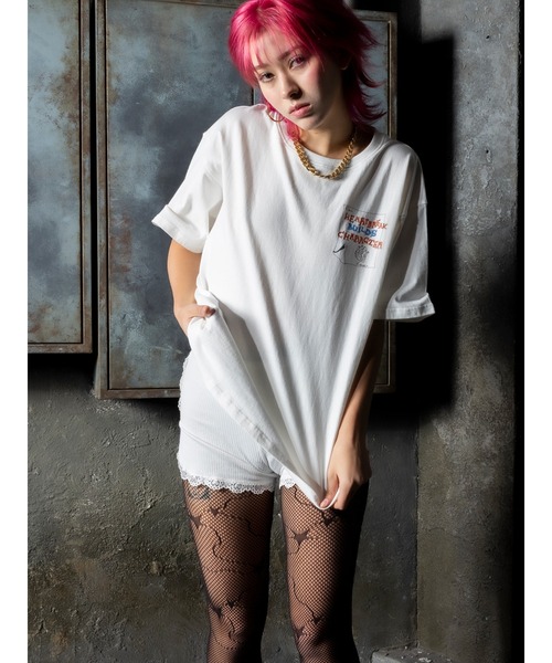 DURAS(デュラス)の「One-point T-shirt(Tシャツ/カットソー・レディース・ホワイト/ブラック・FREE)」の9枚目の写真