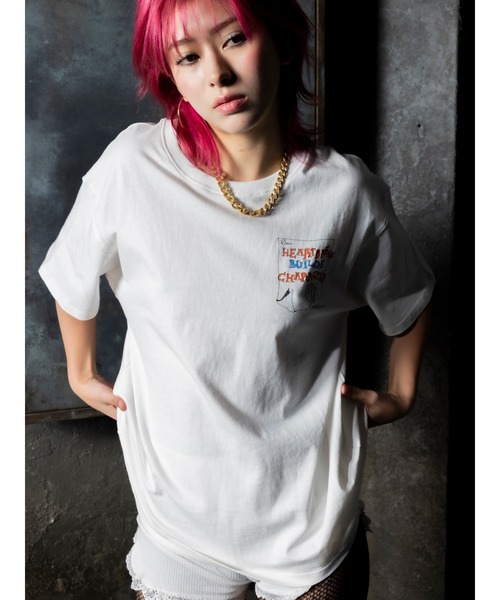 DURAS(デュラス)の「One-point T-shirt(Tシャツ/カットソー・レディース・ホワイト/ブラック・FREE)」の12枚目の写真